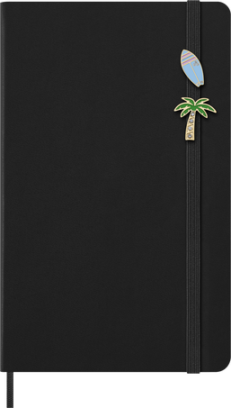 Personalization Pins Set of Two Pins: Palm Tree & Surfboard, US West Coast - Side view